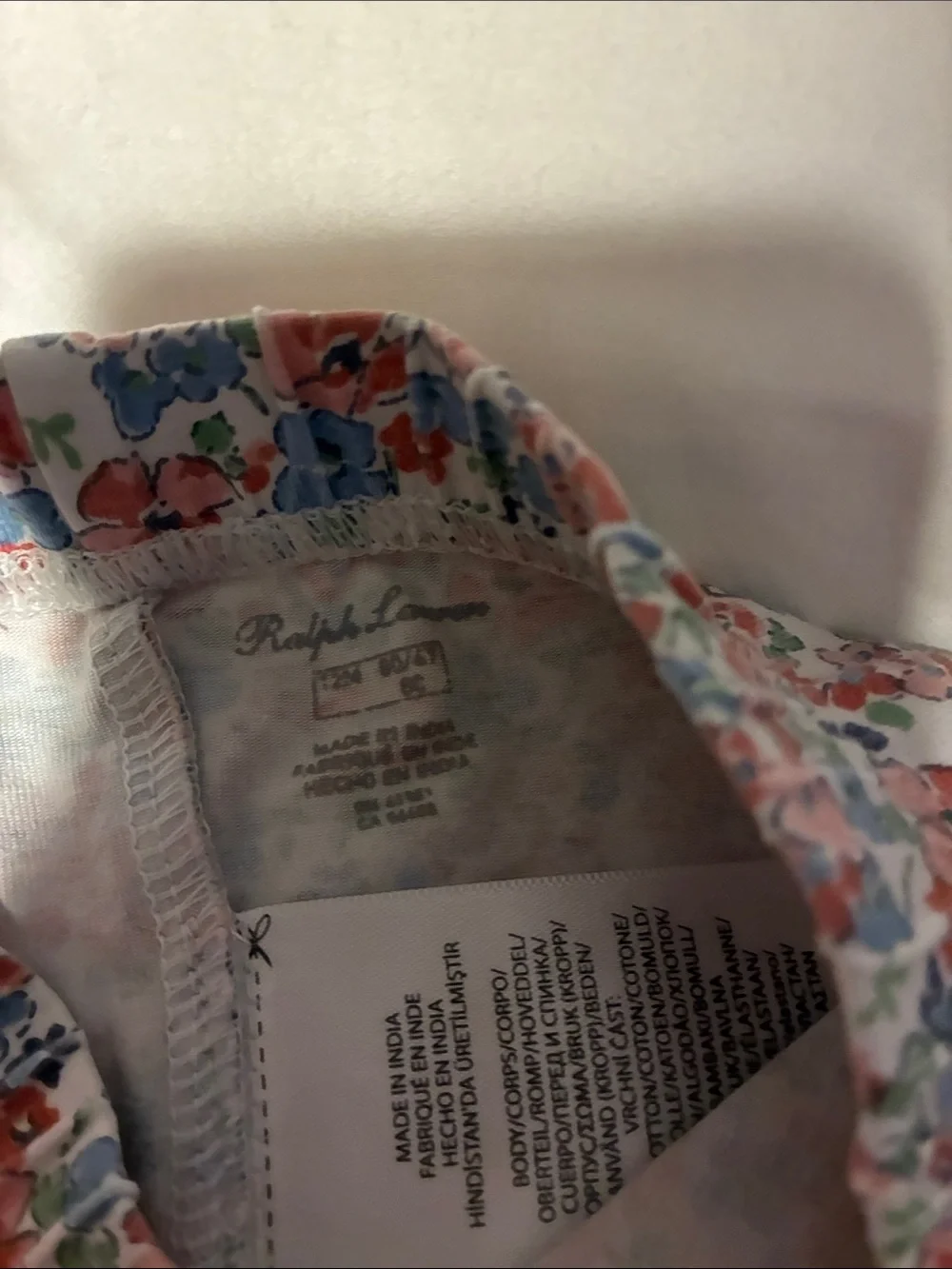Ralph Lauren Floral Baby Leggings — Pink, Blue & Green Blossom Print